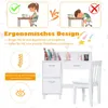 COSTWAY Set di banchi per bambini, banco di scuola con Anteprima dell’immagine prodotto 5