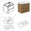 Waschtisch mit Unterschrank 60cm Alast Badmöbel Set Produktbild-Vorschau 6