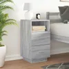vidaXL Nachttisch mit 2 Schubladen Grau Sonoma 36x36x68 cm Produktbild-Vorschau 3