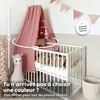 Ciel de lit bébé vieux rose avec applications dorées, sans Voir les images du produit 5