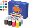 7 Artists Textilfarben Set – 12x20 ml Cat Acrylfarben für Produktbild-Vorschau 1