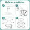 ZMH LED Deckenleuchte 3 Flammig Deckenbeleuchtung Schwarz Produktbild-Vorschau 6