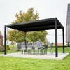 Pergola bioclimatica 3x4m in alluminio e acciaio, lamelle Anteprima dell’immagine prodotto 8