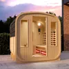 Dewello® - Outdoor Fasssauna Richmond - ca. 200 cm x 180 cm Produktbild-Vorschau 12
