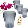 4er Set Orchideentopf Transparent Orchideen Übertopf Produktbild-Vorschau 1