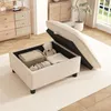 Sofa-Hocker mit verstecktem Stauraum, Chenille-Bezug, Produktbild-Vorschau 1