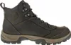 A side view of a brown leather hiking boot. Produktbild-Vorschau