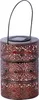 A bronze-colored solar lantern with an intricate cut-out design. Produktbild-Vorschau