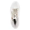 A top-down view of a white sneaker boot with faux fur trim. Produktbild-Vorschau