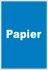 Papier Mülltrennung Schild mit Text hochkant A1 Rückseite Produktbild-Vorschau 1