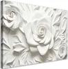 Leinwandbild Weiße 3D-Rosenblüte 120x80 Feeby Weiß bild für Produktbild-Vorschau 1