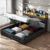 UnboxG gasdrukbed, 140x200 cm, zwart, kunstleer, Productafbeelding-voorbeeld 2