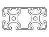 Länge 1840mm - Design-Aluminiumprofil 40x80L 2 Nuten Produktbild-Vorschau 2
