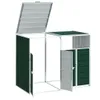 vidaXL Odpadkový box na 2 tony zelený 144x81x113 cm oceľ Náhľad obrázku produktu 4