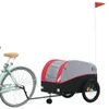 vidaXL Príves na bicykel čierno-červený 45 kg železa Náhľad obrázku produktu 3
