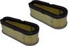 Two oval-shaped air filters with yellow filtering material and black rubber seals are shown against a white background. Podgląd zdjęcia produktu
