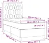 vidaXL Boxspringbett mit Matratze Taupe 90x190 cm Stoff Produktbild-Vorschau 5