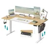 A modern standing desk setup with multiple monitors, a laptop, and accessories. Produktbild-Vorschau