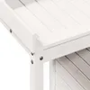 Pflanztisch mit Ablagen Weiß 82,5x50x109,5 cm Massivholz Produktbild-Vorschau 8