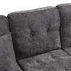 Merax L-Form Ecksofa mit Schlaffunktion, 3-Sitzer Chenille Produktbild-Vorschau 9