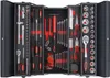 An open toolbox filled with various tools, neatly organized in compartments. Produktbild-Vorschau