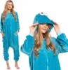 Damen-Pyjama Kigurumi Kostüm Einteiler Krümelmonster Outfit Produktbild-Vorschau 1