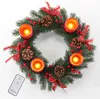 Adventskranz mit LED Echtwachskerzen Deko Produktbild-Vorschau 3