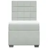 Boxspringbett mit Matratze Hellgrau 90x200 cm Samt Produktbild-Vorschau 6