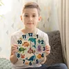 Meerestiere Aquarellstil Kinder Wanduhr aus MDF Produktbild-Vorschau 8