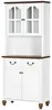 SUGIFT Küchenbuffet mit Glasfenstern, Sideboard Produktbild-Vorschau 3