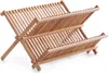 A wooden dish drying rack shown from an angle against a white background. Produktbild-Vorschau