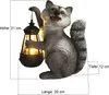 Waschbär Solarleuchte mit LED Laterne Solarlampe Produktbild-Vorschau 2