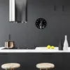 Glasuhr Wanduhr Küchenuhr Echt-Glas 30fi cm Wasser schwarz Produktbild-Vorschau 3