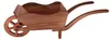 Pflanz-Schubkarre aus Holz, 100 x 30 x 34 cm, naturbelassen Produktbild-Vorschau 1