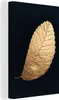 MuchoWow® - Leinwandbilder - Gold - Blätter - Schwarz - Produktbild-Vorschau 1