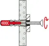 Diagram showing how to install a screw anchor into a wall. Podgląd zdjęcia produktu