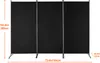 A black room divider with dimensions indicated by measurement lines and text. Voir les images du produit