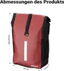 Wiltec Gepäckträgertasche rot, Fahrradtasche Gepäckträger Produktbild-Vorschau 3