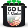 Pflanzsack 60l - 3 STK aus Vliesstoff mit 3 Schilder zum Produktbild-Vorschau 1