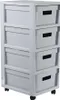 Curver Infinity Scaffale su ruote 4X11L Grigio chiaro Anteprima dell’immagine prodotto 1