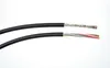 Two cables are shown against a white background. One cable is a shielded cable with a braided metal shield. The other cable is a multi-conductor cable with various colored wires. Anteprima dell’immagine prodotto