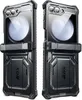 Two black rugged phone cases for a foldable phone are shown from the front and side. Produktbild-Vorschau