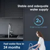 A kitchen scene with a faucet and sink, overlaid with marketing text and graphics. Anteprima dell’immagine prodotto