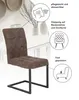 2er Set Freischwinger Donna - Bezug Microfaser Braun - Produktbild-Vorschau 2