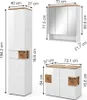 Set di mobili da bagno Vicco Eden Bianco lucido 3 parti, Anteprima dell’immagine prodotto 2