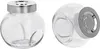 Two clear glass jars with silver lids are shown against a white background. Produktbild-Vorschau