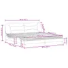 Möbel Bett mit Matratze Dunkelgrau 200x200 cm Stoff - Produktbild-Vorschau 9