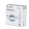 The image shows the retail packaging of a V-TAC spotlight fitting. Náhled obrázku produktu