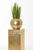 VIVANNO Podest Fiberglas PODEST Säule, Blattgold Blattoptik Produktbild-Vorschau 6