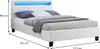 Polsterbett MIRASOL 120x200 cm, Weiß - Einzelbett mit LED Produktbild-Vorschau 9